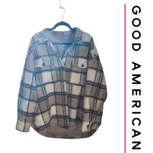 Oversized Flannel Jacket /Shacket | Women's Size 3/4 | Good American